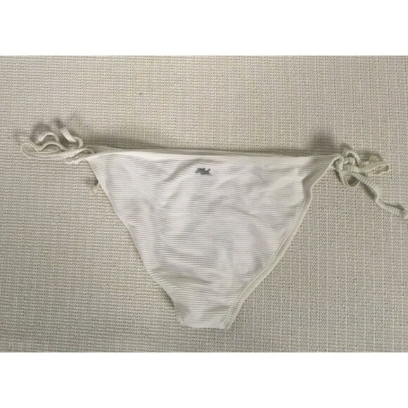 Heat String Bikini Bottom Women Size XL White Ribbed Tie Side New with Tags - Picture 5 of 13